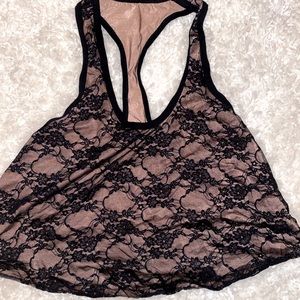 Vintage tank top black lace